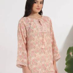 W Pink Printed Top-image-90