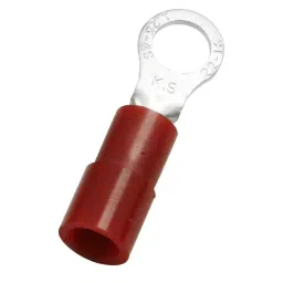 RS PRO Insulated Ring Terminal 4.3 mm Stud Size 0.5 mm² to 1.5 mm² Wire Size Red, 1788636-13
