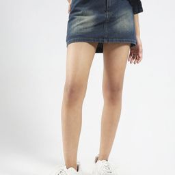 Sera Denim Skort Mini Skirt-image-82