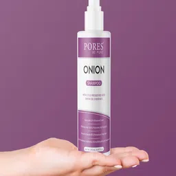 PORES Be Pure Set Of 3 Onion Shampoo With Redensyl Control Hairfall-250ml Each image 4