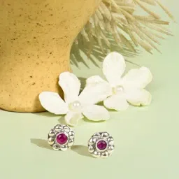 Touch925 925 Pure Silver Vibrant Sunflower Stud Earrings-image-78