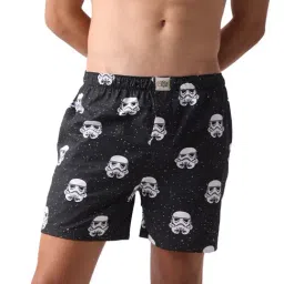 The Souled Store Star Wars: Trooper Black Regular Fit Boxers-image-94