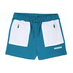 Allen Solly Junior Blue & White Color Block Shorts-image-19