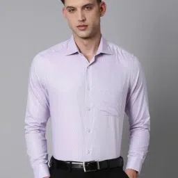 Louis Philippe Purple Cotton Regular Fit Texture Shirt-picture-49