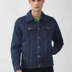 Peter England Jeans Blue Regular Fit Denim Jacket-picture-39