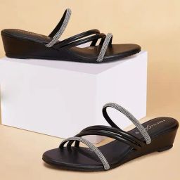 Forever Glam by Pantaloons Women's Black Casual Wedges-picture-35