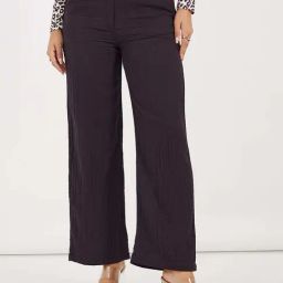 Styli Black Plain Trousers-image-107