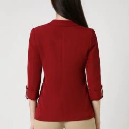 Van Heusen Red Plain Blazer image 2