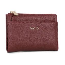 Inc.5 Red Textured Medium Bi-Fold Wallet image 4