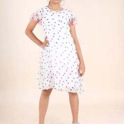 Kiddopanti Girls White Printed Dress-image-48