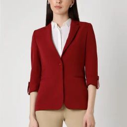 Van Heusen Red Plain Blazer-picture-30