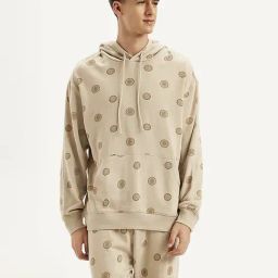 Levi's Khaki Cotton Slim Fit Printed Hooded Sweatshirt-picture-29