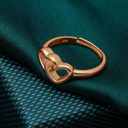 Silberry 925 Siver Rose Gold Sweet Connection Ring-image-1
