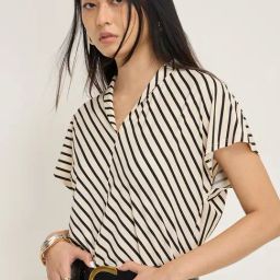 Wardrobe by Westside Off-White Striped Top-image-70