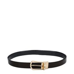 Louis Philippe Black Leather Solid Reversible Belt-image-16