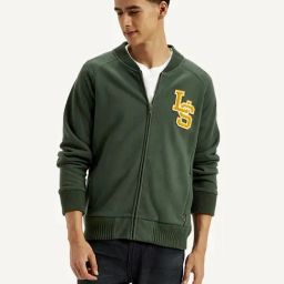 Levi's Green Slim Fit Logo Printed Sweatshirt-image-67