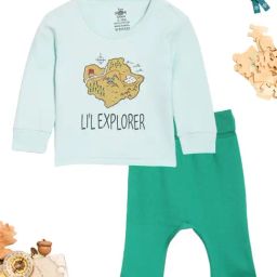 The Mom Store Multicolor Cotton Printed Baby Pajama Set - Pack of 3-image-42