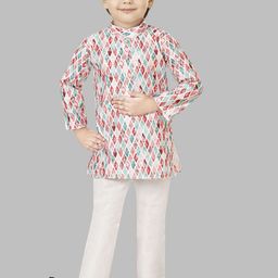 BAESD Boys Printed Regular Kurta with Pyjamas-3
