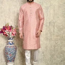 RANAK Floral Embroidered Straight Kurta With Churidar-image-98