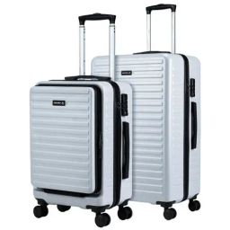 Assembly Silver Textured Trolley Bag Pack of 2 - 20 inch & 24 inch-image-19