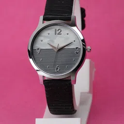 VIRAKTI Women Embellished Dial & Leather Straps Analogue Watch G-03-BLACK-M-image-46