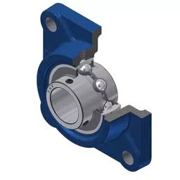 KOYO Flange Ball Bearing Unit, Inner Dia 35 mm, Length 117 mm, Width 42.9 mm, UCF207-21J-picture-42
