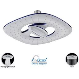 Aquieen 8x8 inch Square Plastic Silver Wall Mount Overhead Shower, AQN 639-image-11