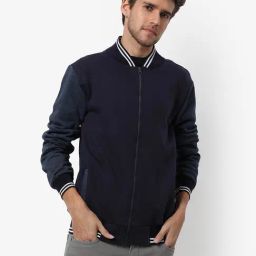 Campus Sutra Blue Cotton Regular Fit Jacket-picture-34