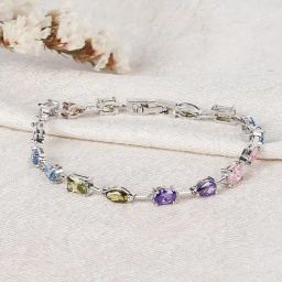 The Real Effect London 800 Sterling Silver Classic Bracelet for Women-image-36