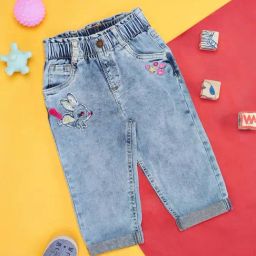 Pantaloons Baby Blue Cotton Embroidered Jeans-image-25