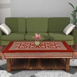 Myntra Elegant Homes Maroon Ethnic Motifs 4-Seater Table Cover-image-29