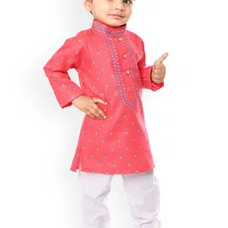 Cae Boys Printed Regular Kurta with Pyjamas image 5