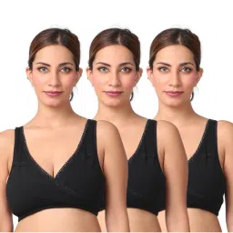 Morph Maternity Pack Of 3 Leak-Proof Sleep Nursing Bras - Black-picture-37