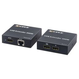 kceve USB Extender 300M Single Pass USB Kit with 3 USB 1.1 Ports, Over Single Ethernet Cat5e/6/7, Plug and Play, No Driver Needed, USB RJ45 LAN Extend image 1