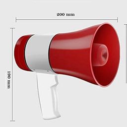 boosty Boosty® 75 Watts Handheld Megaphone with Recorder USB and Memory Card Input for Announcing; Talk; Record; Play; Siren; Music with Battery and Charger (Pack of 1) image 5
