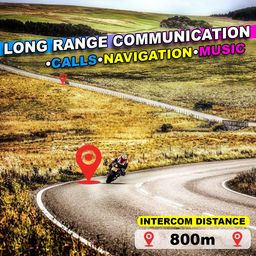 amiciAuto Ejeas V6 Pro Helmet Bluetooth Intercom for 6 Riders, Headphone with Mic for Motorcycle Riders Communication (Double Unit) image 3