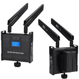 microware H.265 H.264 SDI Live Broadcast WiFi Video Encoder HEVC NDI RTMP SRT UDP RTSP HLS HTTP Live Streaming Streamer Support Battery image 2