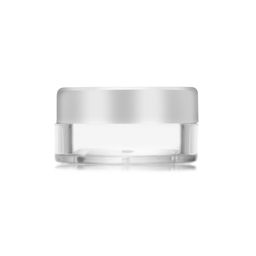 Flora Fresh Round Empty Glass Cosmetic Cream Container/Jars With Golden Cap And White Inner Lids For Creams, Balms, Face Scrub, Body Cream Etc (Silver, 8 GM) image 2