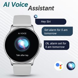 Maxima Newly Launched Max Pro Knight Bluetooth Calling Smartwatch With 44.5Mm Round Active Display Of 550 Nits Brightness, Voice Assistant, Hr & Spo2 Monitor,30+ Excercise Modes,Inbuilt Games (Silver) image 4