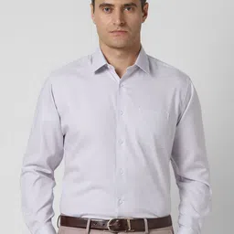 Van Heusen Men Cotton Textured Regular Fit Formal Shirt-image-80