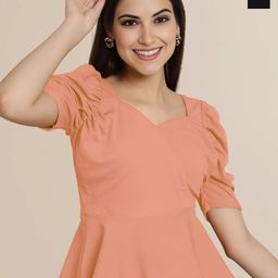 Mast & Harbour Pack Of 2 Women Solid Peplum Regular Top-image-93