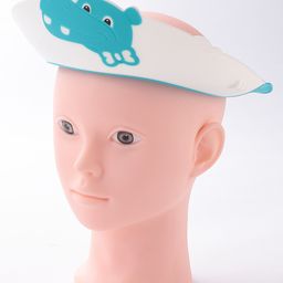 Babyhug Silicone Shower Cap Hippo Face Design - Blue-20