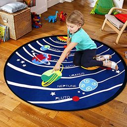 Hop N Play Educational Round Solar System  Soft Anti Skid Carpet for Kids - 140 cm-27