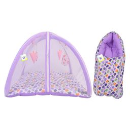 Toddylon Baby Bedding Set New Born Mattress with Net & Sleeping Bag - Purple-23