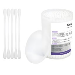 Cozy Vibes 100 Pcs Double Headed Q Tips Cotton Swab Plastic Cotton Ear Buds Double Side-Pack of 1-Color May Vary-52