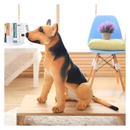 Tickles German Shepherd Dog Soft Stuffed Plush Animal Toy for Kids Boys Girls (Length 44 cm Color: Black and Brown)-picture-11