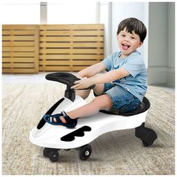 StarAndDaisy Kids Twister Ride on Push/Swing Car with Music, Light & 360 Steering - Safe, Durable, and Fun Wiggle Car for Toddlers & Children -White-image-16