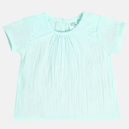 MINI KLUB Cotton Half Sleeves Solid Top - Sea Green-picture-45