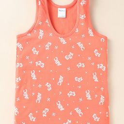 Taeko Single Jersey Knit Sleeveless Vest With Text Print - Pink-image-74