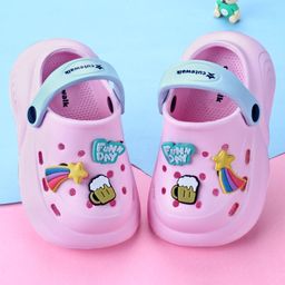 Cute Walk by Babyhug Clogs with Back Strap & Appliques - Pink-image-97